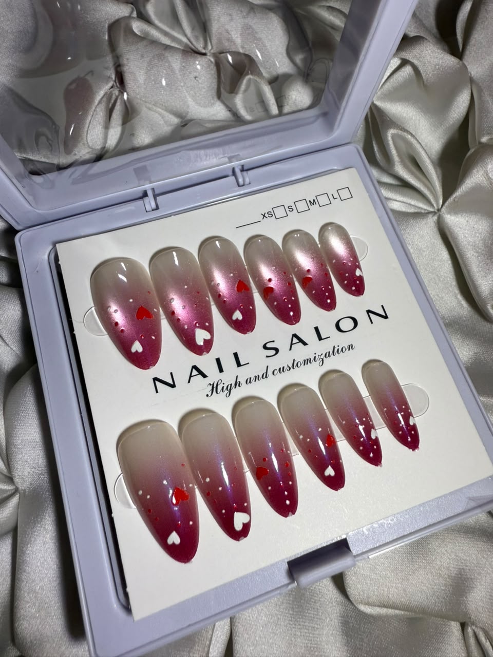 Pink Love Ombre Nails