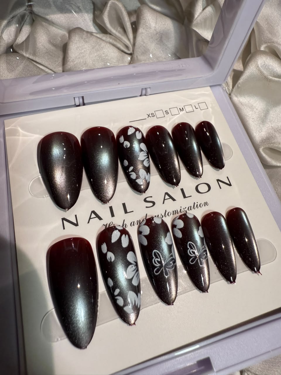 Midnight Bloom Nails