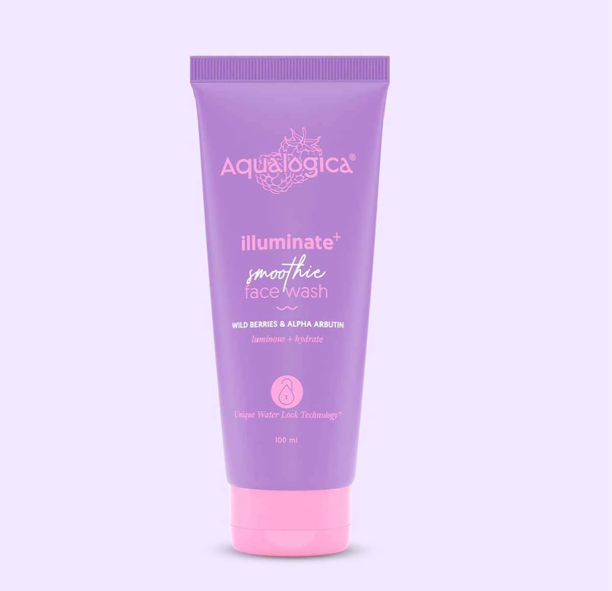 Aqualogica IIIuminate+ Smoothie Face Wash with Wild Berries & Alpha Arbutin for Luminous Glow