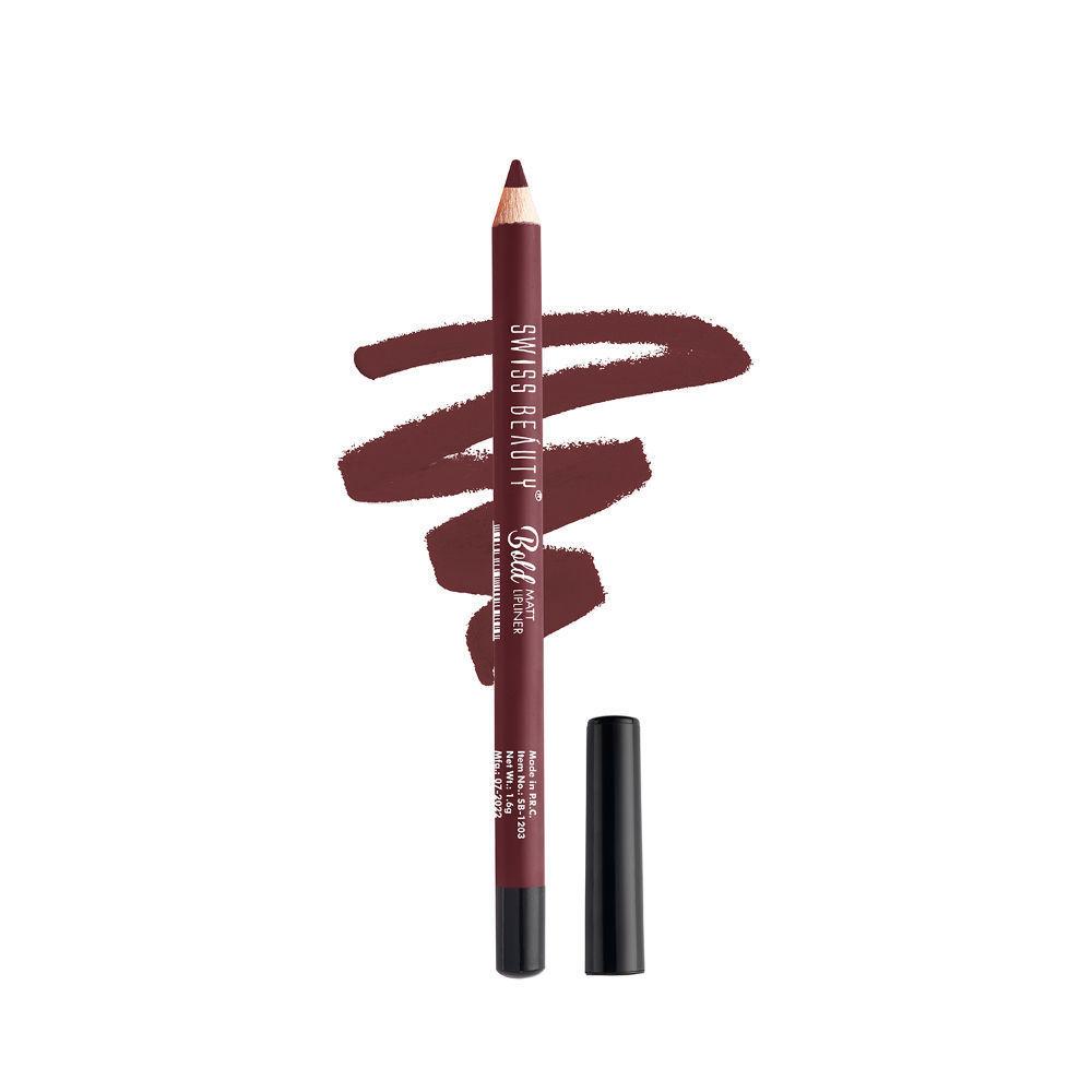 Swiss Beauty Bold Matt Lip Liner Pencil, Long-lasting , Matte Finish , Non-Drying